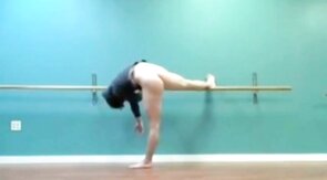 Muscular Hunks Practice Ballet in the Nude