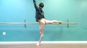 Muscular Hunks Practice Ballet in the Nude