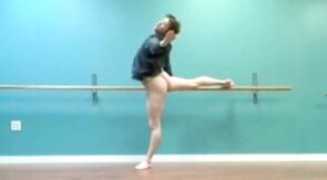 Muscular Hunks Practice Ballet in the Nude