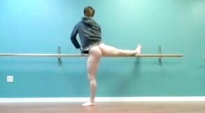 Muscular Hunks Practice Ballet in the Nude