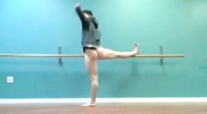 Muscular Hunks Practice Ballet in the Nude