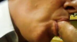 Daddy Blows it in the Stockroom - Amateur Old-Young Action