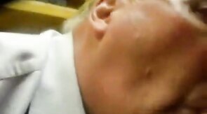 Daddy Blows it in the Stockroom - Amateur Old-Young Action