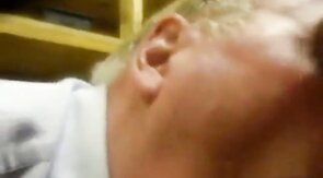 Daddy Blows it in the Stockroom - Amateur Old-Young Action