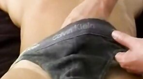 Muscular Hunk Gets a Big Cock Handjob