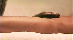 Playing with his big cock and cumming hard all over