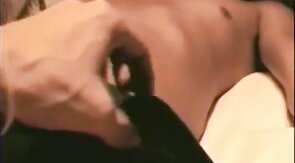 Playing with his big cock and cumming hard all over