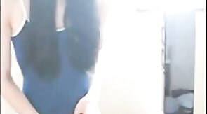 Asian Crossdresser Cums on His Toy