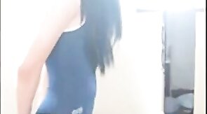 Asian Crossdresser Cums on His Toy