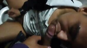 Sucking Stranger's Dick in a Public Bathroom Stall