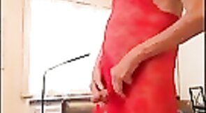 nude under my red robe showing my dick