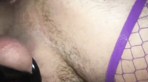 Sissy in Chastity Device Takes Bareback Fuck