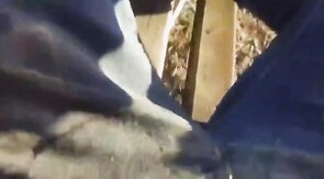 Str8 Big Cock Guy Stroking Outdoors on a Park Bench