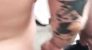 Stranger Strokes My Big Cock Outdoors