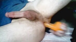 Twink's Solo Dildo Orgasm Captured on Cam