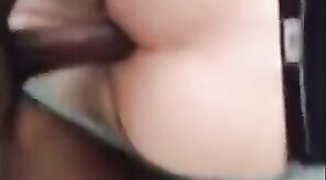 Amateur Bareback: Interracial Big Black Cock Pounds White Boy