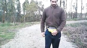 Portuguese Bear Strips and Shows His Big Cock