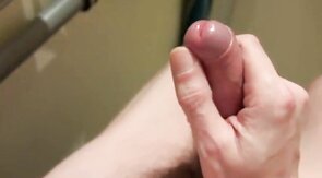 Playing with my big uncut cock until I cum all over
