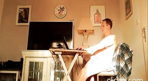 wanking in the sun in front of my computer