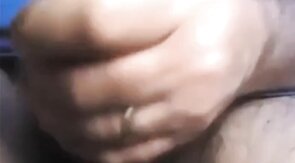 Daddy shows off his thick uncut cock on webcam
