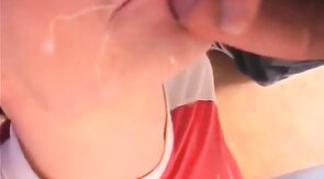 Sperm Dump Bukkake for Amateur Cock Sucker