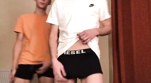 Skinny Twink Brothers Striptease