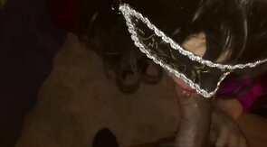 Black Cock Blowjob by Crossdresser Slut