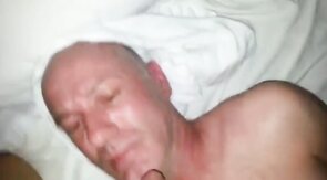 Old Pig Drinks Piss from Young Amateur Cock