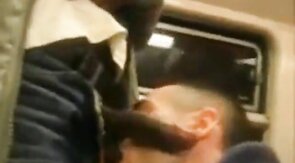 Black Cock Blowjob in the Subway - Amateur Big Dick Action