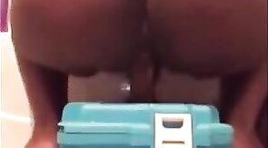 Black Guy Rides His Sex Toy