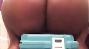 Black Guy Rides His Sex Toy