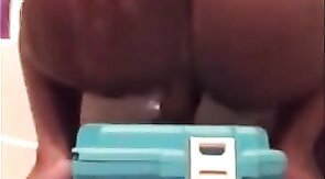 Black Guy Rides His Sex Toy
