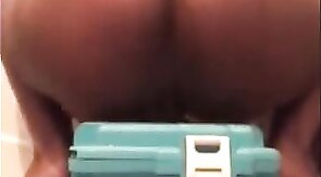Black Guy Rides His Sex Toy
