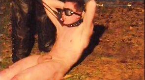 Obedient Soldier: Outdoor BDSM Spanking Session