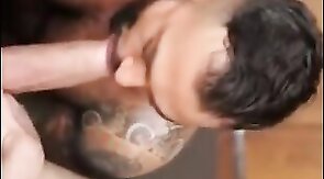 Amateur Bareback: Blowjob with a Hot Bear