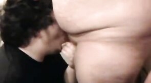 Fat Bear Blowjob and Cum Eating