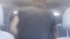 White Guy Breeds Latin Bitch Bareback in a Car