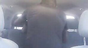 White Guy Breeds Latin Bitch Bareback in a Car