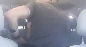 White Guy Breeds Latin Bitch Bareback in a Car