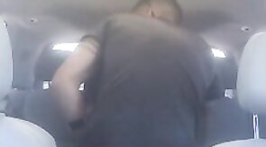 White Guy Breeds Latin Bitch Bareback in a Car