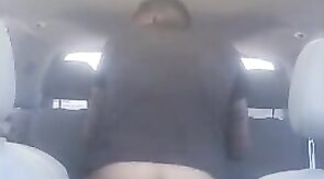 White Guy Breeds Latin Bitch Bareback in a Car