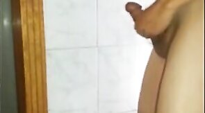 Asian Twink Strokes His Dick to a Hard-on