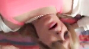 Crossdresser's Anal Adventure: Expressions of Pleasure