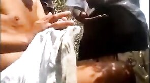 Sucking a Big Black Cock Outdoors