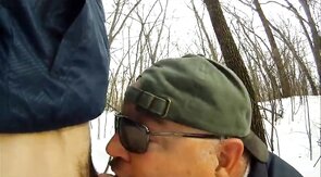 Mature Gay Daddy Blowjob Outside