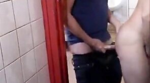 Gloryhole Masturbation: Amateur Hunk Fun in the Restroom