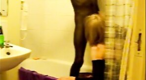 Shower Sluts: Big Cock Emo Crossdresser Fucks Young Amateur