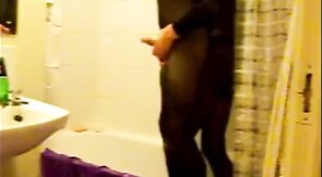 Shower Sluts: Big Cock Emo Crossdresser Fucks Young Amateur