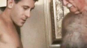 Silver Fox Daddy and His Boy Toy in a Hotel Room