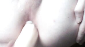Twink Fucks Himself with a Sex Toy Covered in Cum
